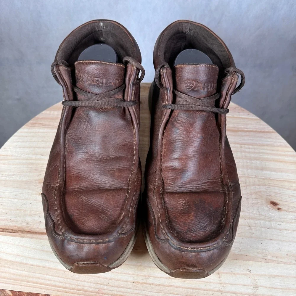 Ariat Spitfire Boots Mens 12 Brown Good Waterproof Leather Moc Toe 10038479